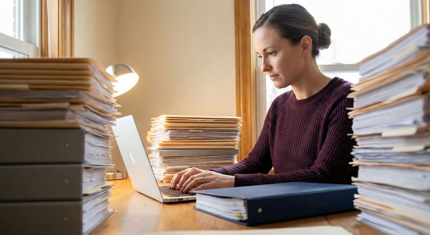 drowning-in-paperwork